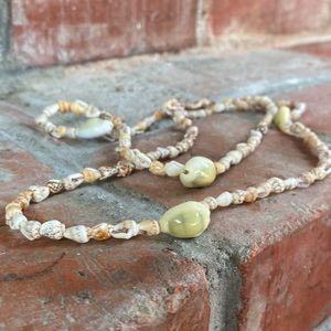 Long puka seashell necklace